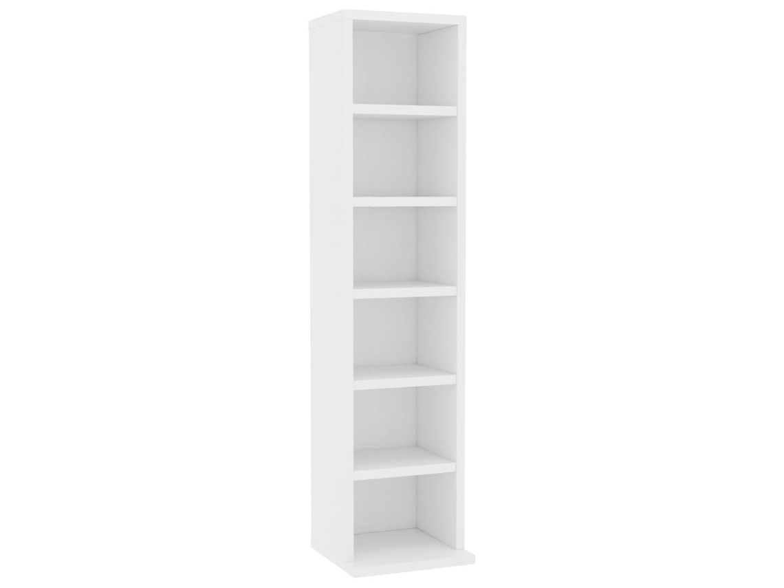 Estantería para CDs VIDAXL Blanco Madera contrachapada (21x20x88 cm)