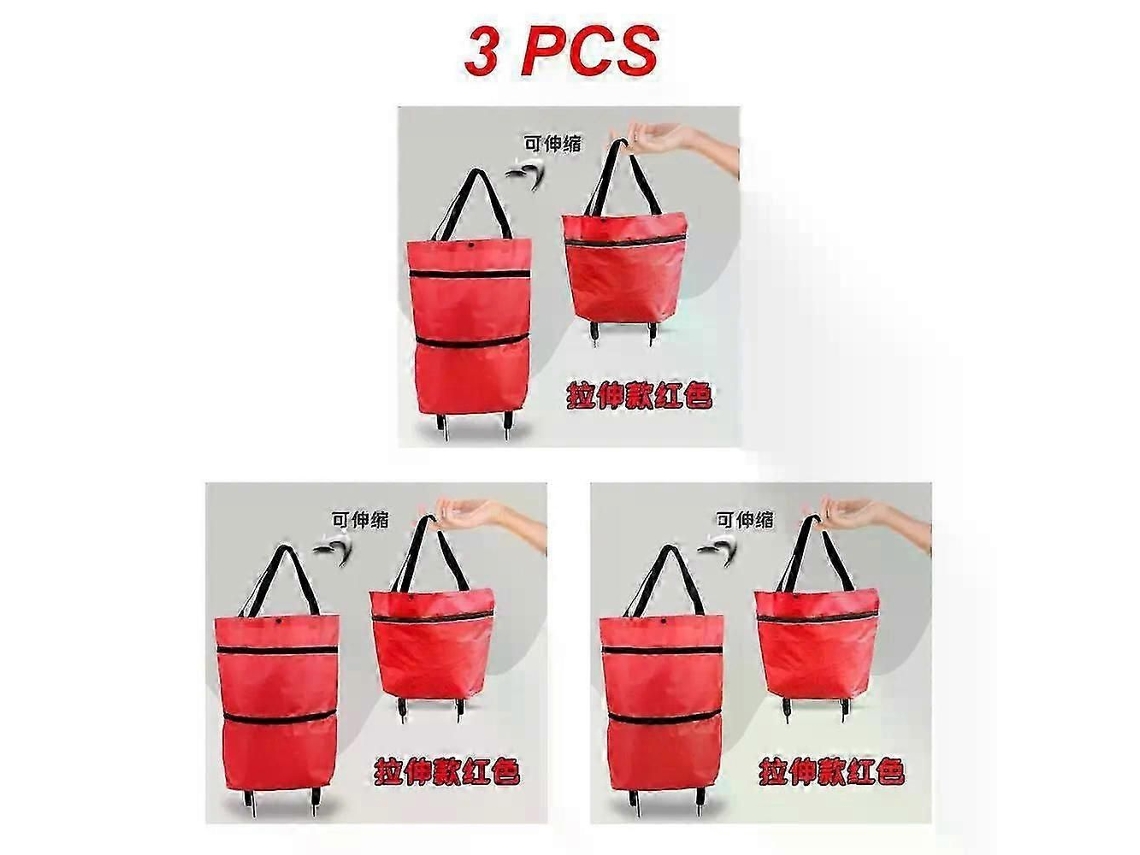 Bolsa de compras plegable, carrito con ruedas, organizador de verduras, portátil. GOKOCO