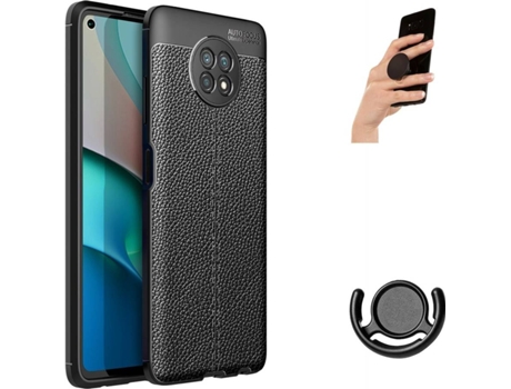 Carcasa, Soporte y Popsocket Xiaomi Redmi Note 9T Rugged Leather Negro