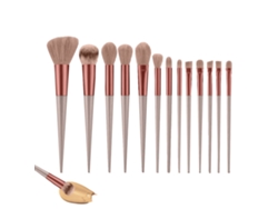 Juego de 13 brochas de maquillaje para base, lápiz labial, corrector y sombra de ojos
