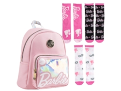Mochila Casual Infantil En Rosa Pack De 3 Calcetines Barbie Talla 27-30
