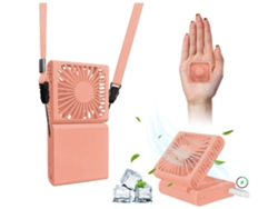 Mini Ventilador Portátil ENZON de Cuello Rosa
