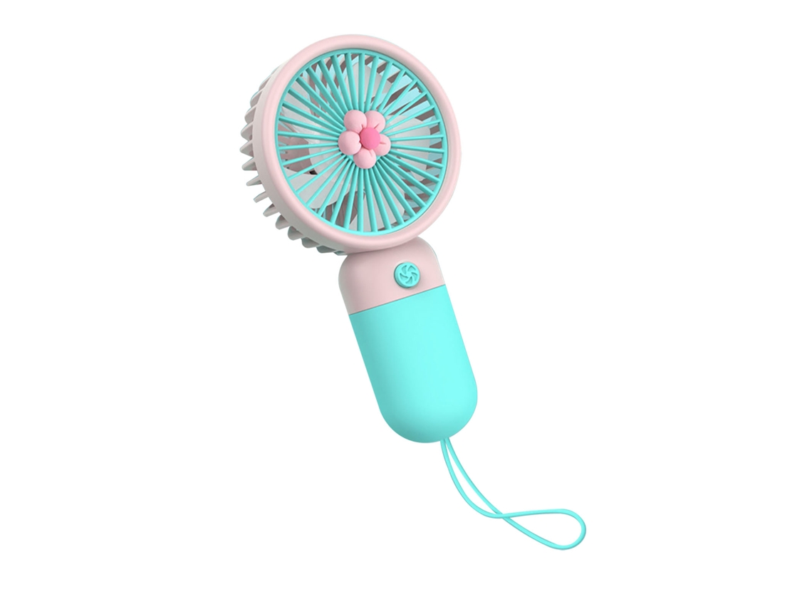 Mini Ventilador Portátil Recargable Por Usb, Pequeño Y Potente Ventilador De Mano, Bonito Diseño Azul Cielo.