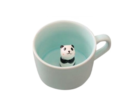 Taza XGF Taza de cerámica de té de leche de café Tazas de la mañana animal 3D con panda dentro de la mejor regalo para la bebida de la mañana bodas...