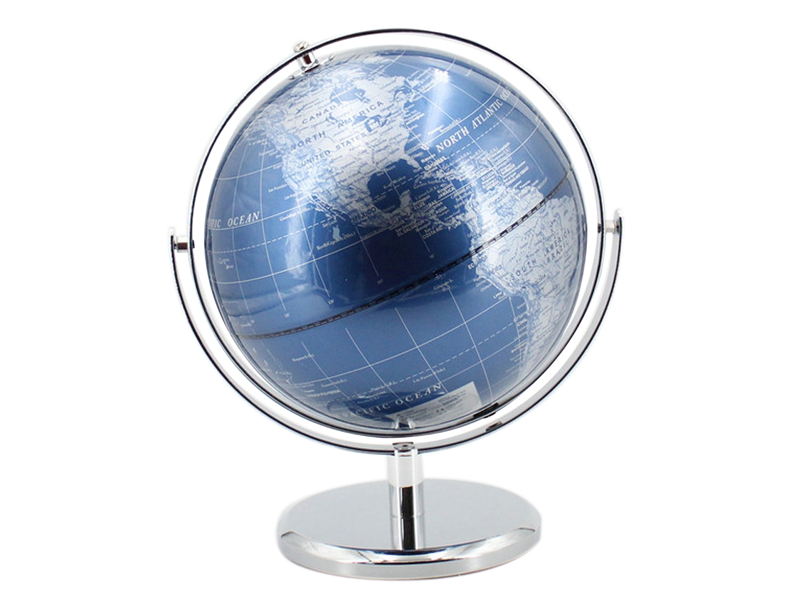 ORIGEN Home Decor Globo Globos Mundo Azul Redondo - 27x24x20cm BY SIGRIS