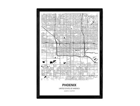 Poster NACNIC Mapa de Phoenix USA (A3)