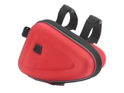 Bolsa Triangular Roja Para Cuadro De Bicicleta, De Eva Impermeable, Con Cierre De Cremallera Para Teléfono Móvil, Llaves Y Herramientas.