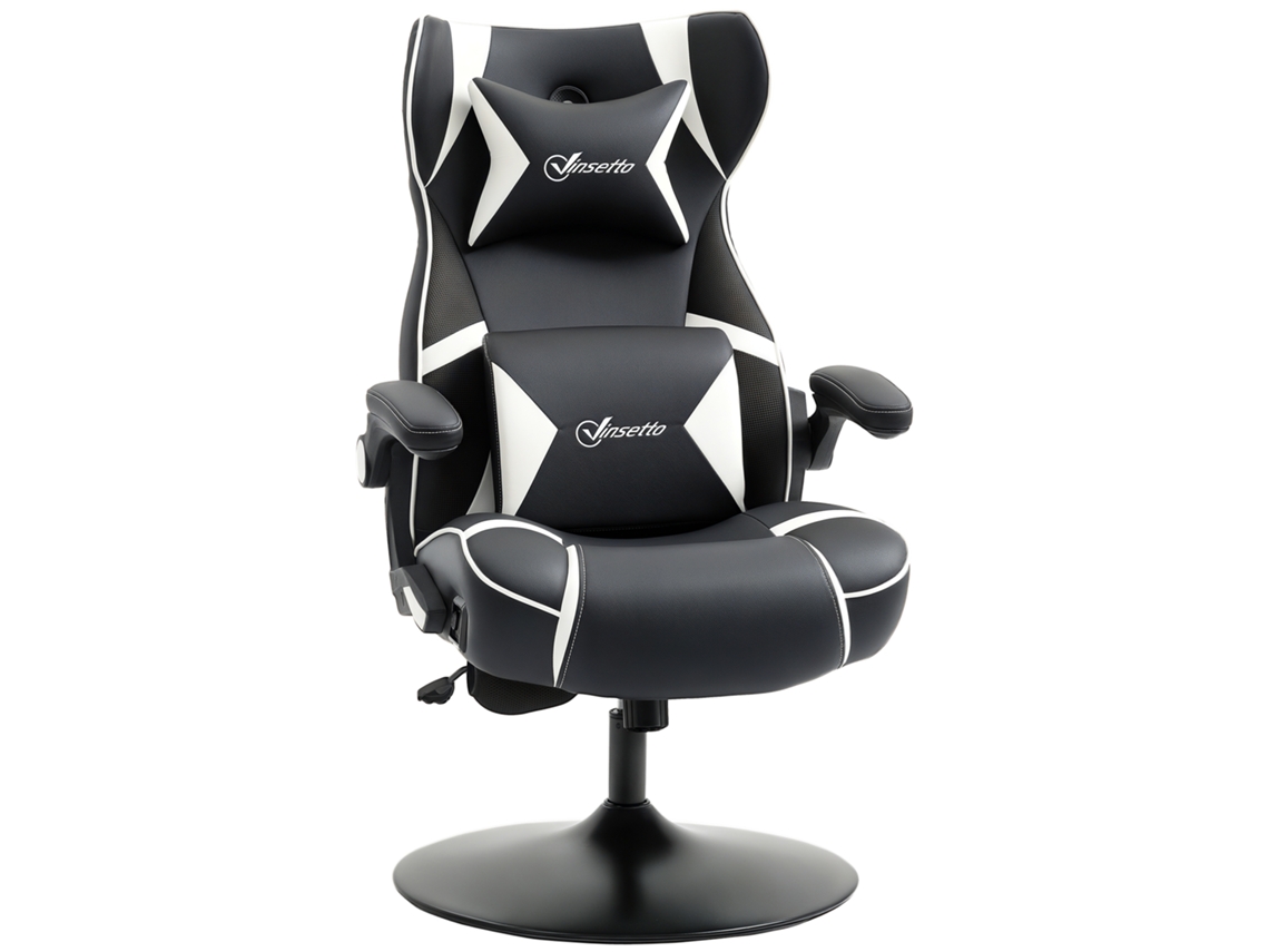 Silla Gaming Altavoces Integrados Reclinable Blanco Negro