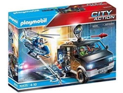 PLAYMOBIL City Action: Persecución con helicoptero - 70269 (Edad Mínima: 4 - 124 piezas)