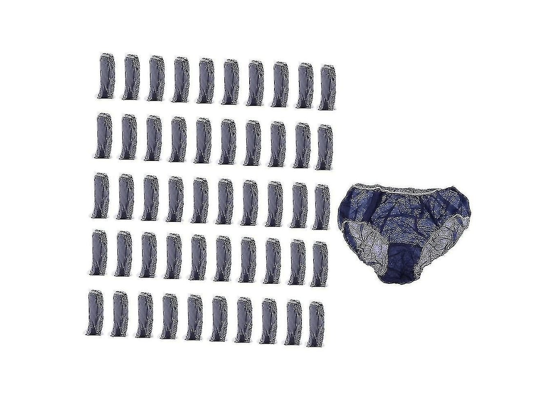 Rebe-50 Calzoncillos Desechables Unisex, Amigables Con La Piel, Respirantes Y Duraderos, Ideal Para Viajes Y Hospitales Azul