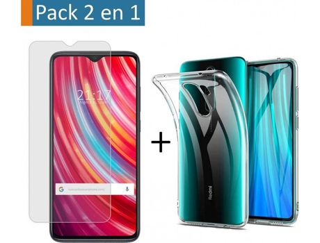 Carcasa + Protector de Pantalla Xiaomi Redmi Note 8 Pro TUMUNDOSMARTPHONE Gel Transparente Transparente