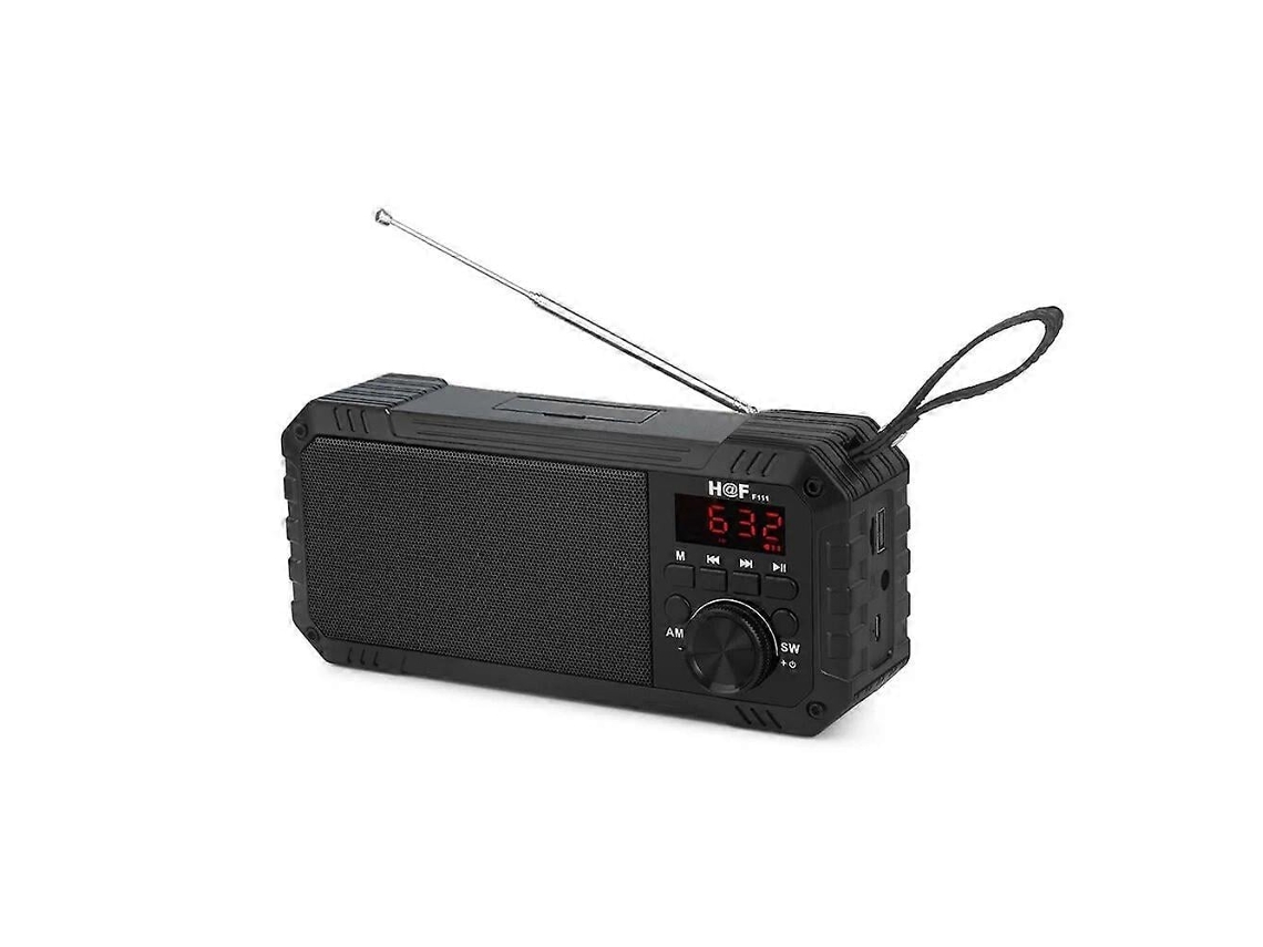 Altavoz Bluetooth, receptor de radio portátil, subwoofer, altavoces USB con FM, AM y TF Chaberlu