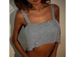 2026-cadena Corporal De Piedras Brillantes Top Crop Seco Para Fiestas Rave Festivales Y Ocasiones Especiales