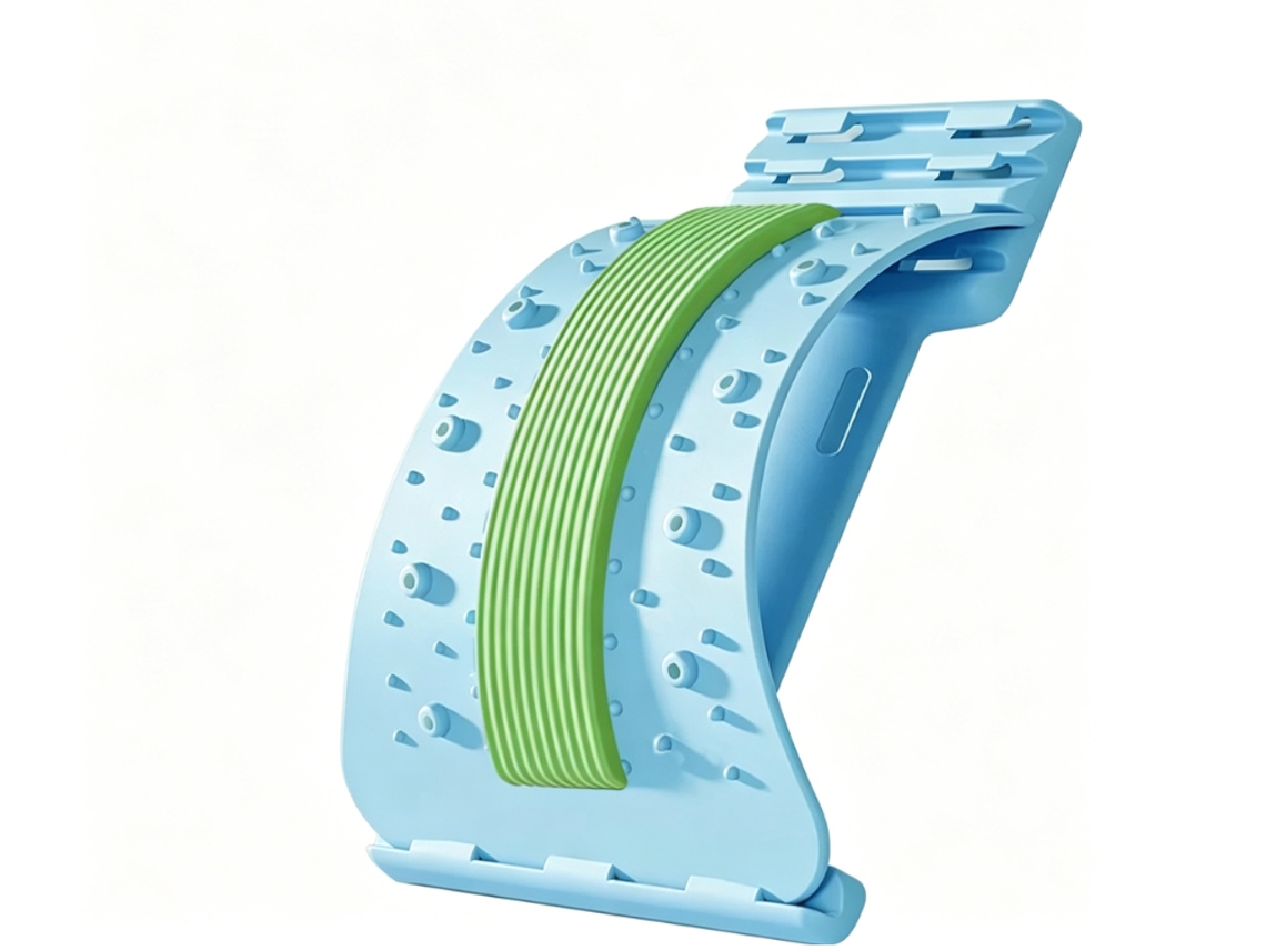 Tabla estiramiento lumbar Azul – corrige postura, alivia tensiones, portátil