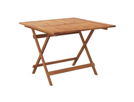 Mesa De Jardín VIDAXL Marrón Madera de acacia (90x90x75 cm)