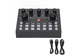 Mixer De Som Dual Channel Plug And Play Cartão De Som Usb Para Gravação Pc Gaming Transmissão Ao Vivo