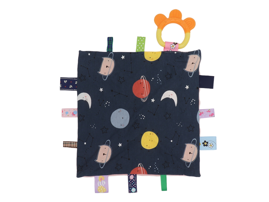 Mali toalha de Baba para Bebê com Baba de Silicone Macia Padrões Adoráveis Outer Space 25x25cm