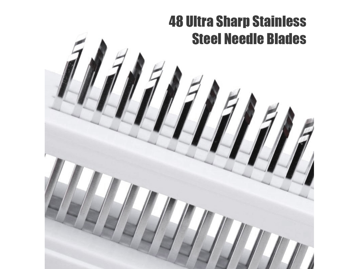 Ablandador De Carne Con 48 Cuchillas De Acero Inoxidable. Herramienta Para Ablandar Y Potenciar El Sabor En La Cocina Y En Barbacoas.