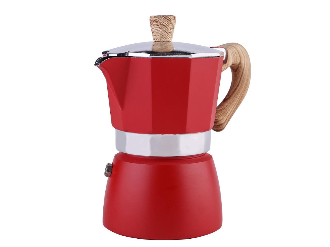 Cafetera moka portátil de aluminio estilo italiano de 150 ml/300 ml para capuchino y café con leche.