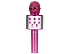 Micrófono de karaoke inalámbrico para niños Gusshious, altavoz portátil con luces LED danzantes y función de grabación - Morado