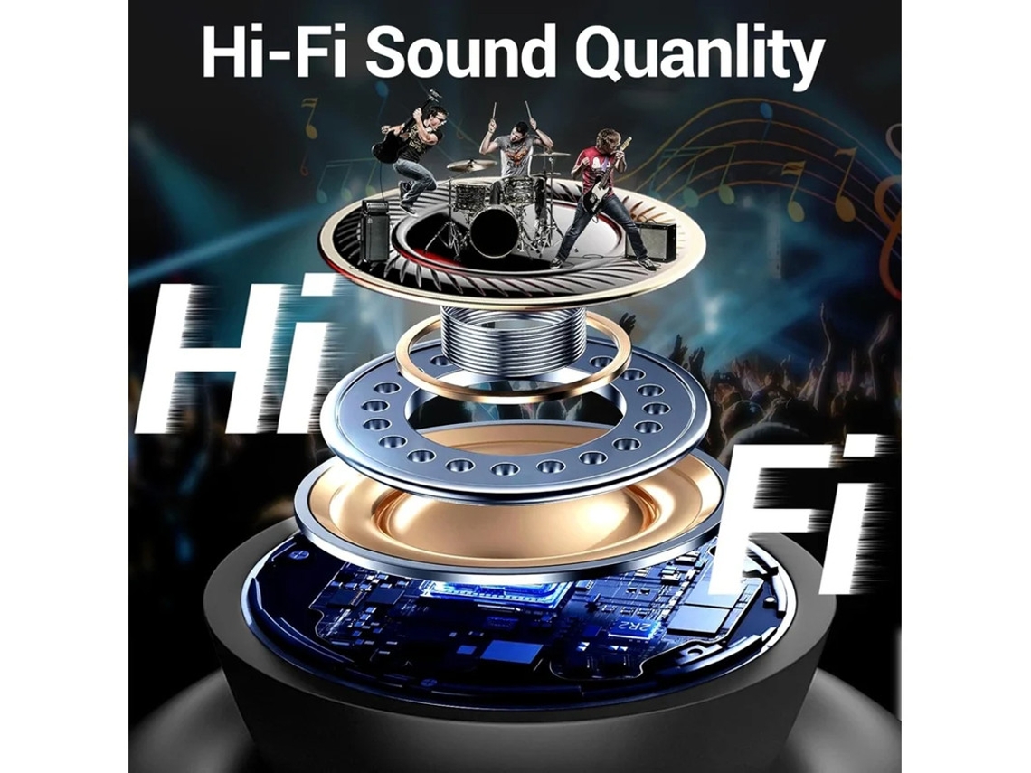 Auriculares Sem Fios Intra Visor Led Yizhood Bluetooth Negro