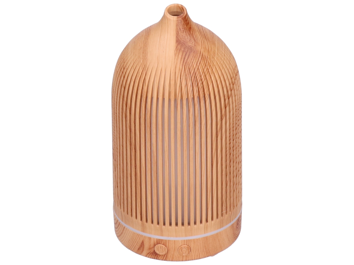 Difusor De Aromas Y Humidificador Con Luz Nocturna, Usb, 200 Ml, Acabado En Madera Clara, Silencioso (35 Db).