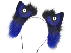 Diadema Cómoda Y Elástica Con Orejas De Animales Peludas Para Juegos De Rol De Halloween.