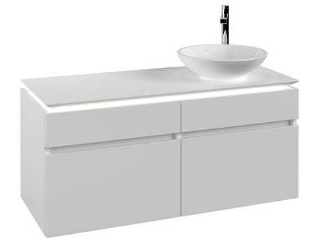 Villeroy &amp Boch Legato Vanity unit B582 1200x550x500mm lavabo a la derecha iluminación LED