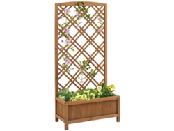 Enrejado de madera para plantas 60x30x122,5 cm Terraza de jardín natural