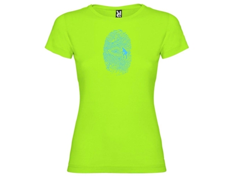 Camiseta de Mujer para Fitness KRUSKIS Crossfit Fingerprint Verde (L)