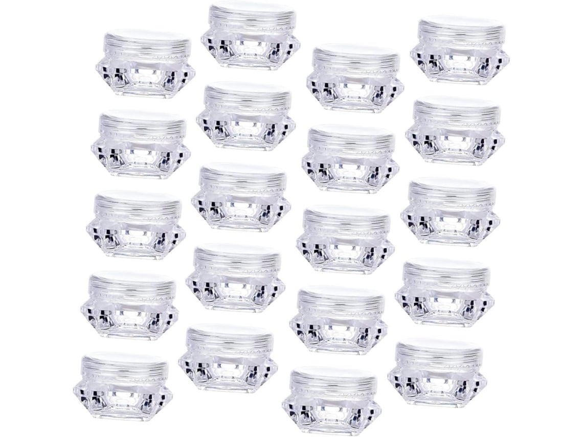 Pacote Com 32 Potes Cosméticos Brancos De 5g, Frascos De Ps Recarregáveis, À Prova De Vazamentos E Portáteis.
