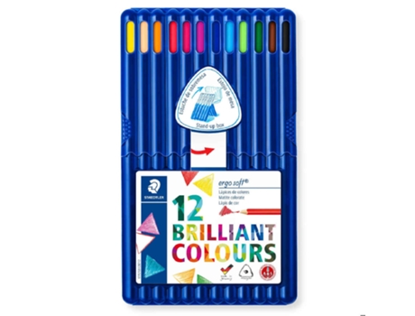 Lápices de Colores STAEDTLER Ergosoft Jumbo 158 (Multicolor - 12 Tabletas)