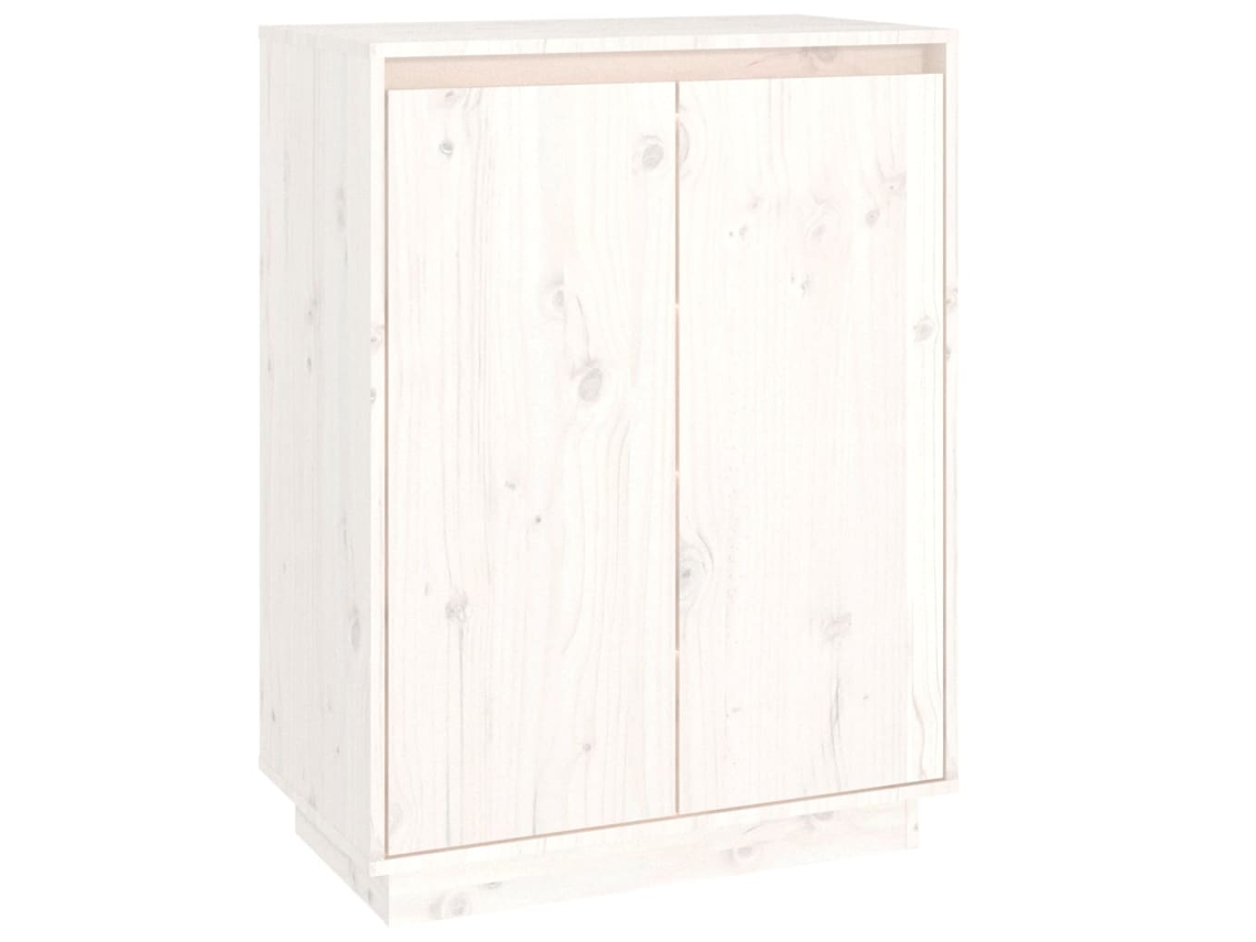 Zapatero 60x35x80 cm Madera de Pino Macizo Blanco MAISON EXCLUSIVE