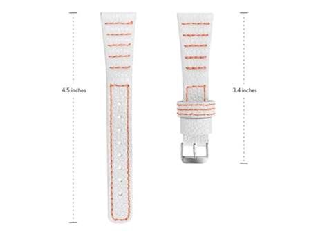Correa de piel auténtica líneas de costura de onda para TicWatch Pro/Pro 2020/GTX - blanco