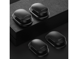 Baseus Gancho Adesivo 4 Pcs Design Concha Mar Pequeno Forte Aderência Para Carro Casa Roupas Fone Cabelo Guarda-chuva