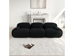 Sofá 3 Plazas - Modular, Rutschfest, Sin Montaje, Con Brazos Ergonómicos Y Relleno Elástico, Corduroy - Negro