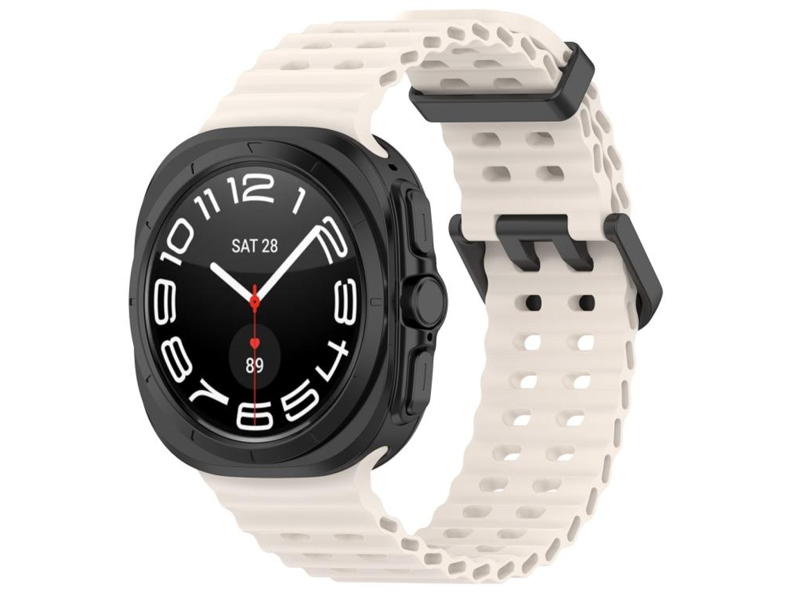 Correa de silicona con diseño de agujeros para Samsung Galaxy Watch Ultra - Doble cierre y agujeros (47 mm)
