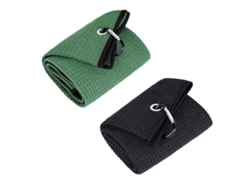JILLIOPER 2 unidades 40x40 cm toallas de golf de microfibra con clip mosquetón para bolsas de golf para hombres