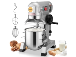 VEVOR Batidora de alimentos comercial 18.7L Batidora de masa con soporte de 3 velocidades 1100W para restaurante