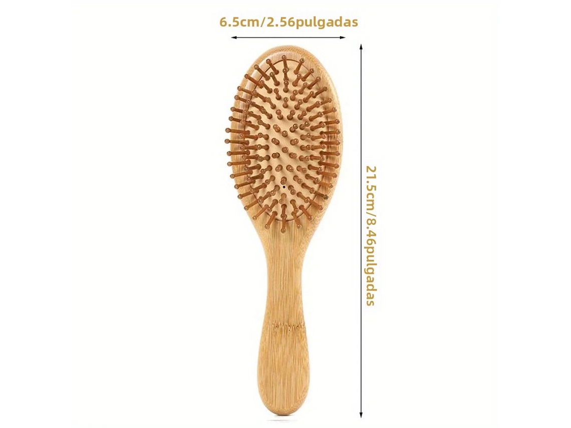 Pente de Cabelo Ecológico de Bambu, Madeira Natural, Pente Antiestático MDUG (estilo 1)