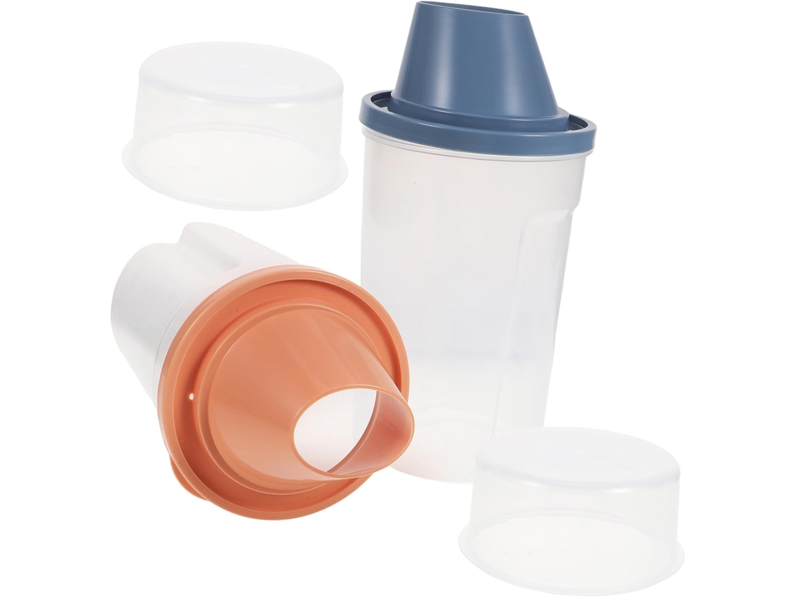 Juego de 2 dispensadores de detergente para ropa en plástico naranja y azul CHABERLU