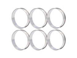 6 Moldes De Acero Inoxidable Para Crumpets, Ideales Para Hacer Muffins Ingleses Caseros (8 Cm).