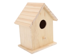 Casita De Madera Sin Acabado, Lista Para Pintar, Para Que Los Pájaros Aniden Y Descansen.