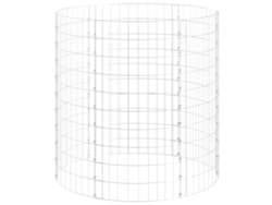 Arriate de gaviones VIDAXL Plateado Acero  (Ø100x100cm)