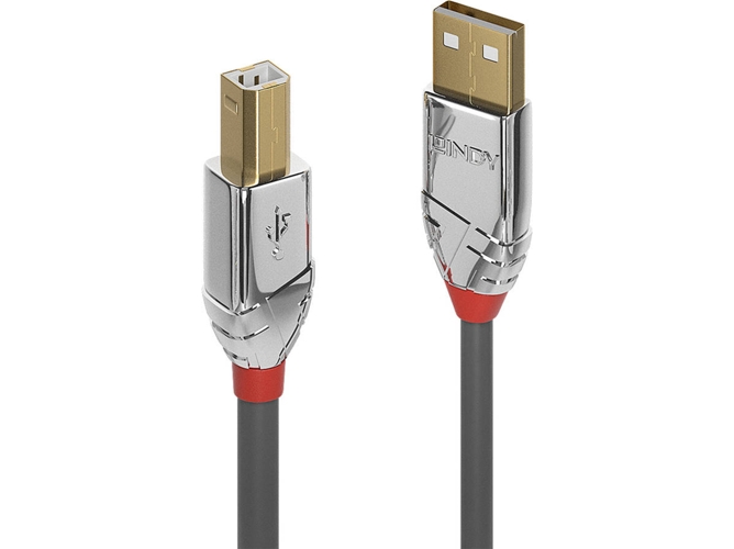 Cable USB LINDY (USB - USB - Gris)