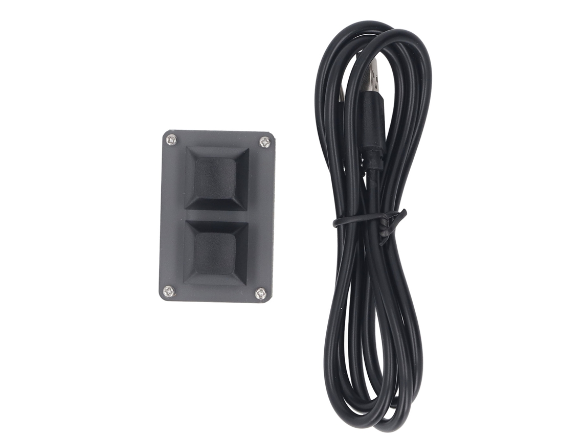 Mini Teclado Programable De 2 Teclas Con Retroiluminación Rgb Y Conexión Usb-c Para Copiar, Pegar Y Cortar.