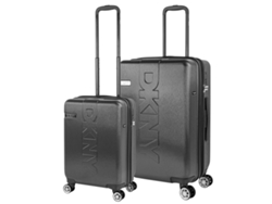Dkny 3108 DKNY - Juego de maletas para PC de lino negro (43 x 67 x 28 cm, 66 l)