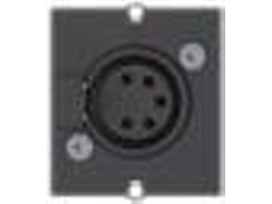 Módulo personalizado 1 conector XLR modular con placa frontal a presión XLR negro (917.101) Bachmann (5 polos)