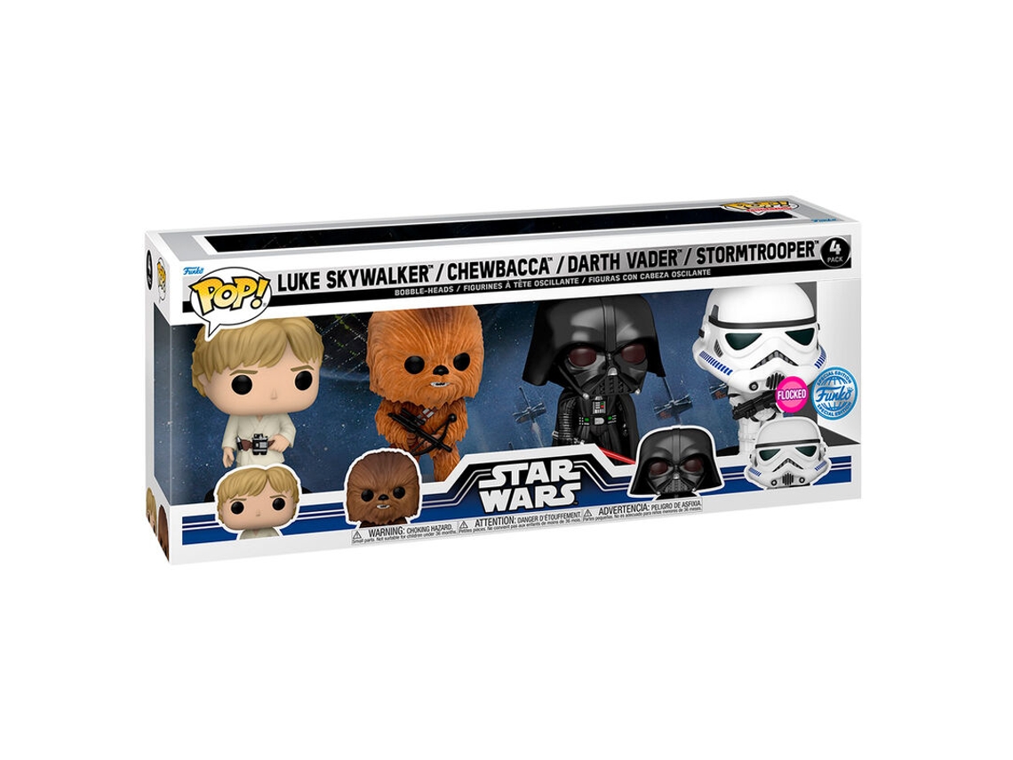 Pack 4 Figuras Pop Star Wars New Classics Exclusivas B.active