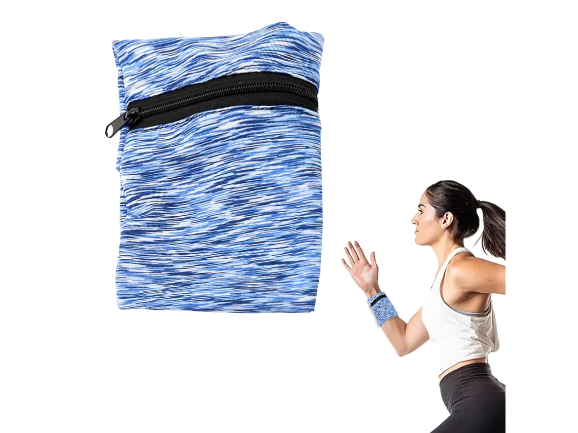Bolsa de muñeca elástica ajustable para deportes al aire libre, mini bolsa de brazo para correr, ciclismo y senderismo.